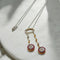 Collier Collier négligé - Collier en or gris et or jaune 18K, diamants et rubis 58 Facettes REF24087-250