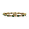 Bracelet Bracelet émeraudes et ligne de diamants en or jaune 58 Facettes REF2547-319