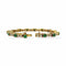Bracelet Bracelet émeraudes et ligne de diamants en or jaune 58 Facettes REF2547-319