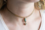 Collier Collier victorien en or jaune, turquoises et grenats 58 Facettes 11623