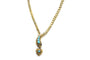 Collier Collier victorien en or jaune, turquoises et grenats 58 Facettes 11623