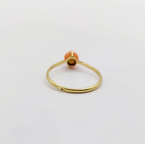 Bague 45.5 Bague antique en or 18k et corail 58 Facettes A07011