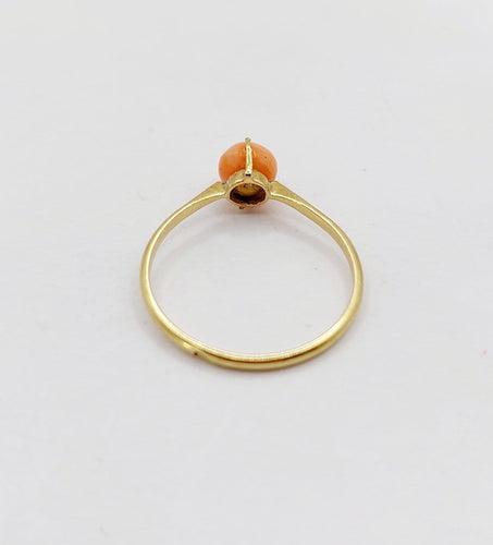 Bague 45.5 Bague antique en or 18k et corail 58 Facettes A07011