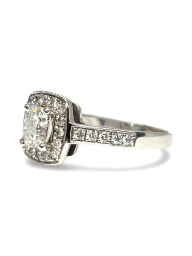 Bague 54 Bague solitaire en or blanc 18K et diamants 1,3 ct 58 Facettes 2019