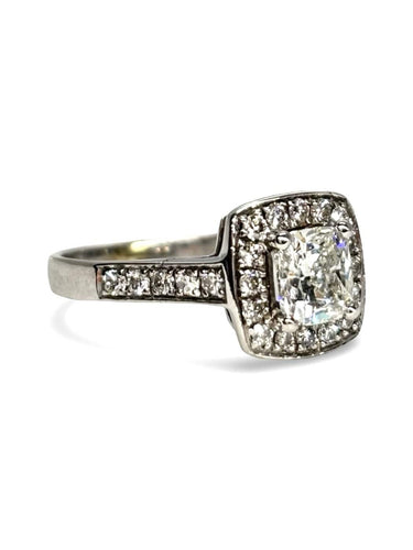 Bague 54 Bague solitaire en or blanc 18K et diamants 1,3 ct 58 Facettes 2019
