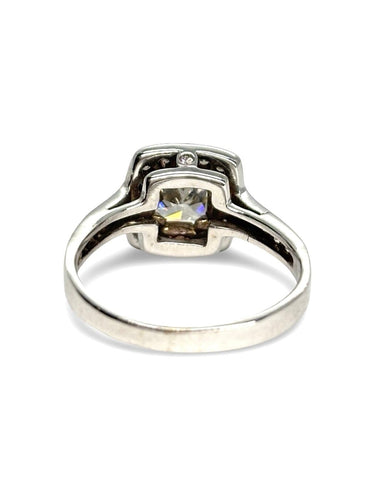 Bague 54 Bague solitaire en or blanc 18K et diamants 1,3 ct 58 Facettes 2019