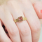 Bague 53 Bague en or jaune 18k et tourmaline rose 58 Facettes BOR15