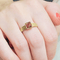 Bague 53 Bague en or jaune 18k et tourmaline rose 58 Facettes BOR15