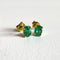 Boucles d'oreilles Single Tulip - Boucles d'oreilles en or 18K et émeraudes ovales 58 Facettes GER1047GN