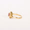 Bague 59 Bague marguerite vintage en or jaune, rubis ovale et diamants 58 Facettes LMB-361