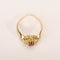 Bague 59 Bague marguerite vintage en or jaune, rubis ovale et diamants 58 Facettes LMB-361