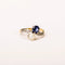Bague 52 Bague Toi & Moi ancienne en platine, or jaune, perle et saphir 58 Facettes LMB-366
