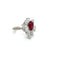Bague 50 Bague vintage en or blanc, rubis non chauffé et diamants 58 Facettes Bague -0033