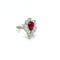 Bague 50 Bague vintage en or blanc, rubis non chauffé et diamants 58 Facettes Bague -0033