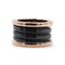 Bague 55 Bulgari B.zero1 - Bague en or rose et céramique noire 58 Facettes 242T26_M