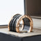 Bague 55 Bulgari B.zero1 - Bague en or rose et céramique noire 58 Facettes 242T26_M
