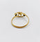 Bague 56 Bague trèfle Art nouveau en or 18k et platine 58 Facettes A07476