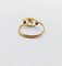 Bague 56 Bague trèfle Art nouveau en or 18k et platine 58 Facettes A07476