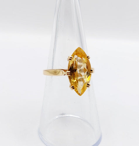 Bague 52 Bague cocktail vintage en or 18k et citrine 58 Facettes A07492