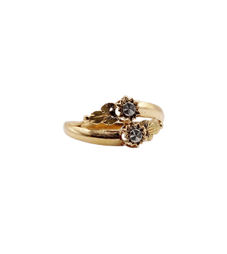 Bague 53.5 Bague toi et moi victorienne en or rose 18k 58 Facettes A07494