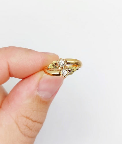 Bague 53.5 Bague toi et moi victorienne en or rose 18k 58 Facettes A07494
