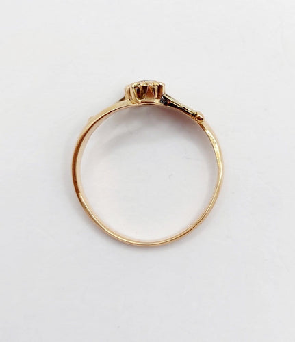 Bague 53.5 Bague toi et moi victorienne en or rose 18k 58 Facettes A07494