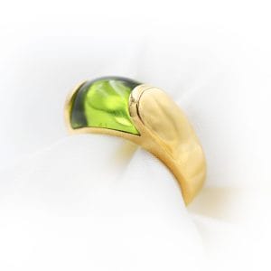 Bague 50 Bulgari Tronchetto - Bague en or 18 carats et péridot 58 Facettes 642A25_M