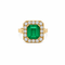 Bague 58 Empress - Bague en or jaune avec émeraude et diamants 58 Facettes 50474