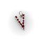Pendentif Rétro - Pendentif V for Victory en platine et rubis 58 Facettes 11147
