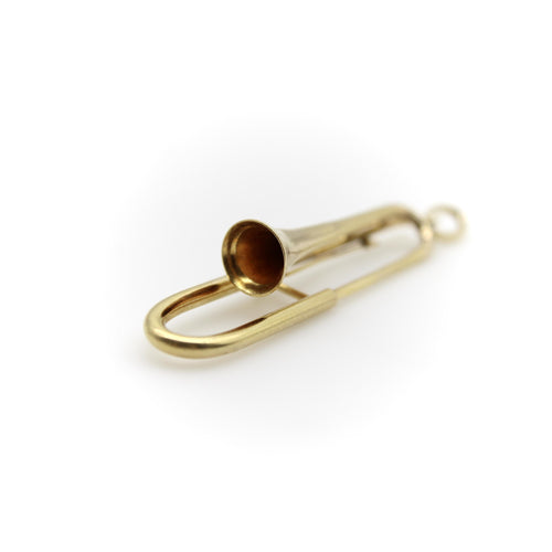Pendentif Pendentif trombone mécanique en or 14K 58 Facettes 11149