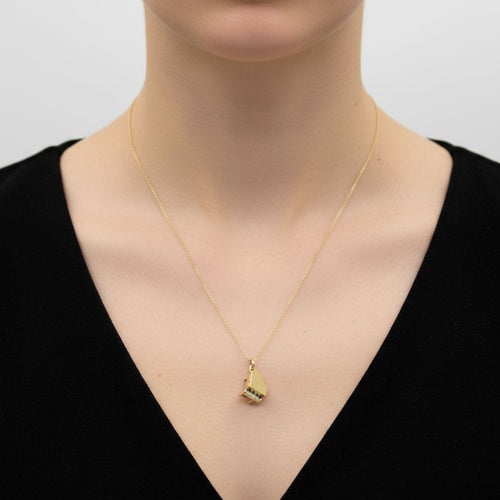 Pendentif Pendentif charm piano à queue en or 14K émaillé 58 Facettes 11150