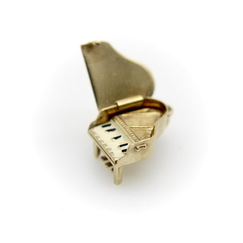 Pendentif Pendentif charm piano à queue en or 14K émaillé 58 Facettes 11150