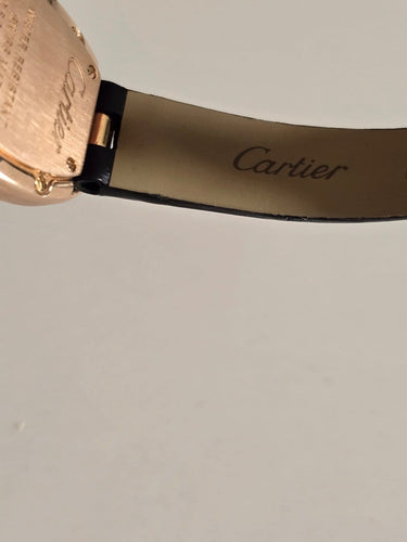 Montre Cartier Baignoire - Montre en or rose et diamants 58 Facettes 1