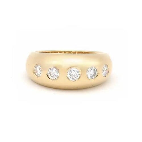 Bague 52 Bulgari Bombolino - Bague en or jaune et diamants 58 Facettes 141A24_M