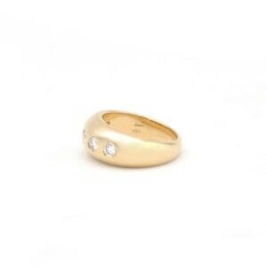 Bague 52 Bulgari Bombolino - Bague en or jaune et diamants 58 Facettes 141A24_M