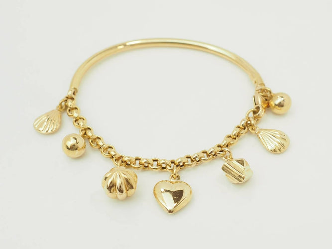 Bracelet Bracelet breloques en or jaune 18 carats et perles 58 Facettes 33799