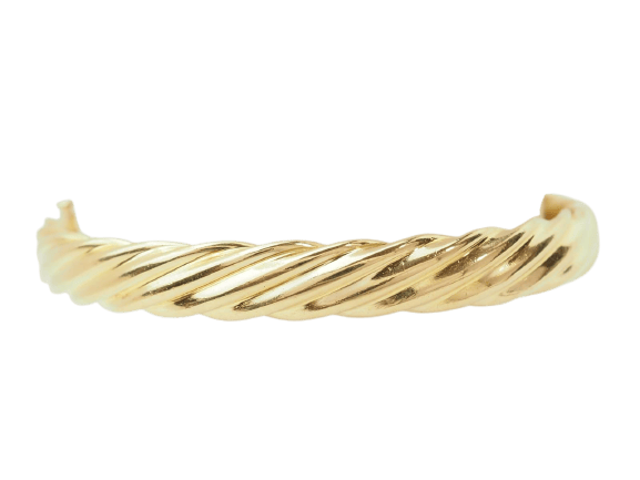 Bracelet Bracelet jonc torsadé en or jaune 58 Facettes 33800