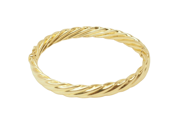 Bracelet Bracelet jonc torsadé en or jaune 58 Facettes 33800