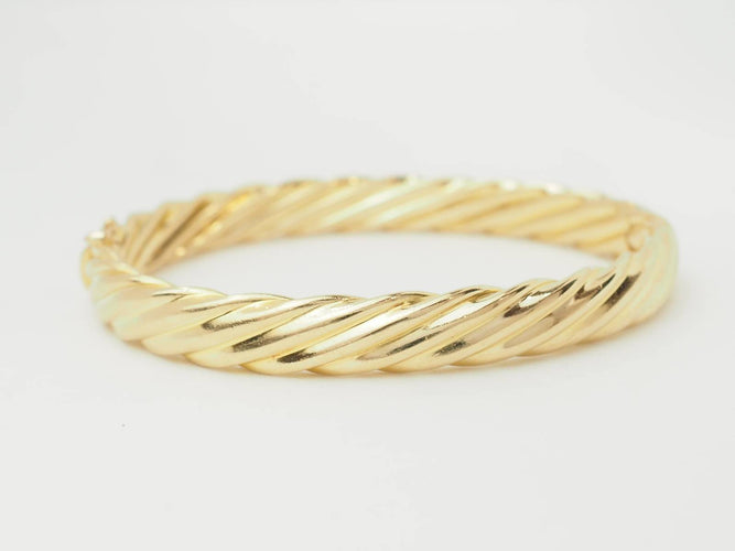 Bracelet Bracelet jonc torsadé en or jaune 58 Facettes 33800