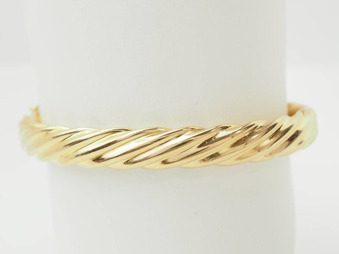 Bracelet Bracelet jonc torsadé en or jaune 58 Facettes 33800