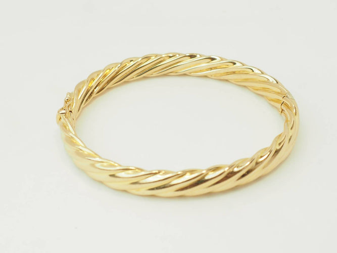 Bracelet Bracelet jonc torsadé en or jaune 58 Facettes 33800