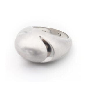 Bague 54 Bulgari Cabochon - Bague en or blanc satiné 58 Facettes 673A25_M