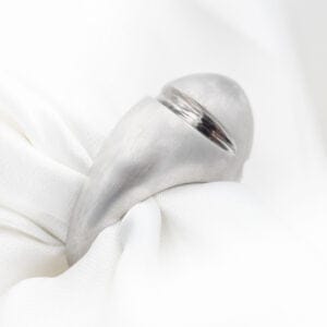 Bague 54 Bulgari Cabochon - Bague en or blanc satiné 58 Facettes 673A25_M