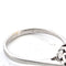 Bague 59 Bague en or blanc 18 ct avec diamant 58 Facettes 335/26 G