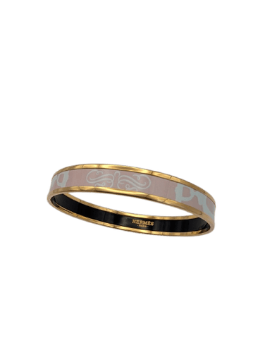 Bracelet Hermès Bride de Gala Tattoo - Bracelet jonc en plaqué or et émail 58 Facettes 1248
