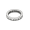 Bague 52 Alliance américaine - Bague en or gris et diamants princesse 58 Facettes B260361