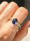 Bague 57.5 Bague en or jaune 18K, saphir et diamants 58 Facettes 276