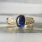 Bague 57.5 Bague en or jaune 18K, saphir et diamants 58 Facettes 276