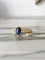 Bague 57.5 Bague en or jaune 18K, saphir et diamants 58 Facettes 276