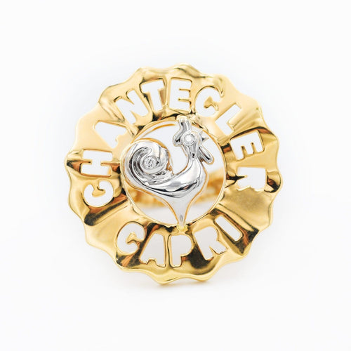 Bague 59 Chantecler Capri - Bague en or jaune et blanc avec diamants 58 Facettes 607A25_M